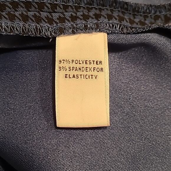 Josephine Chaus Woman Velour Navy Blue & Black Houndstooth Check size 3X - Picture 6 of 11